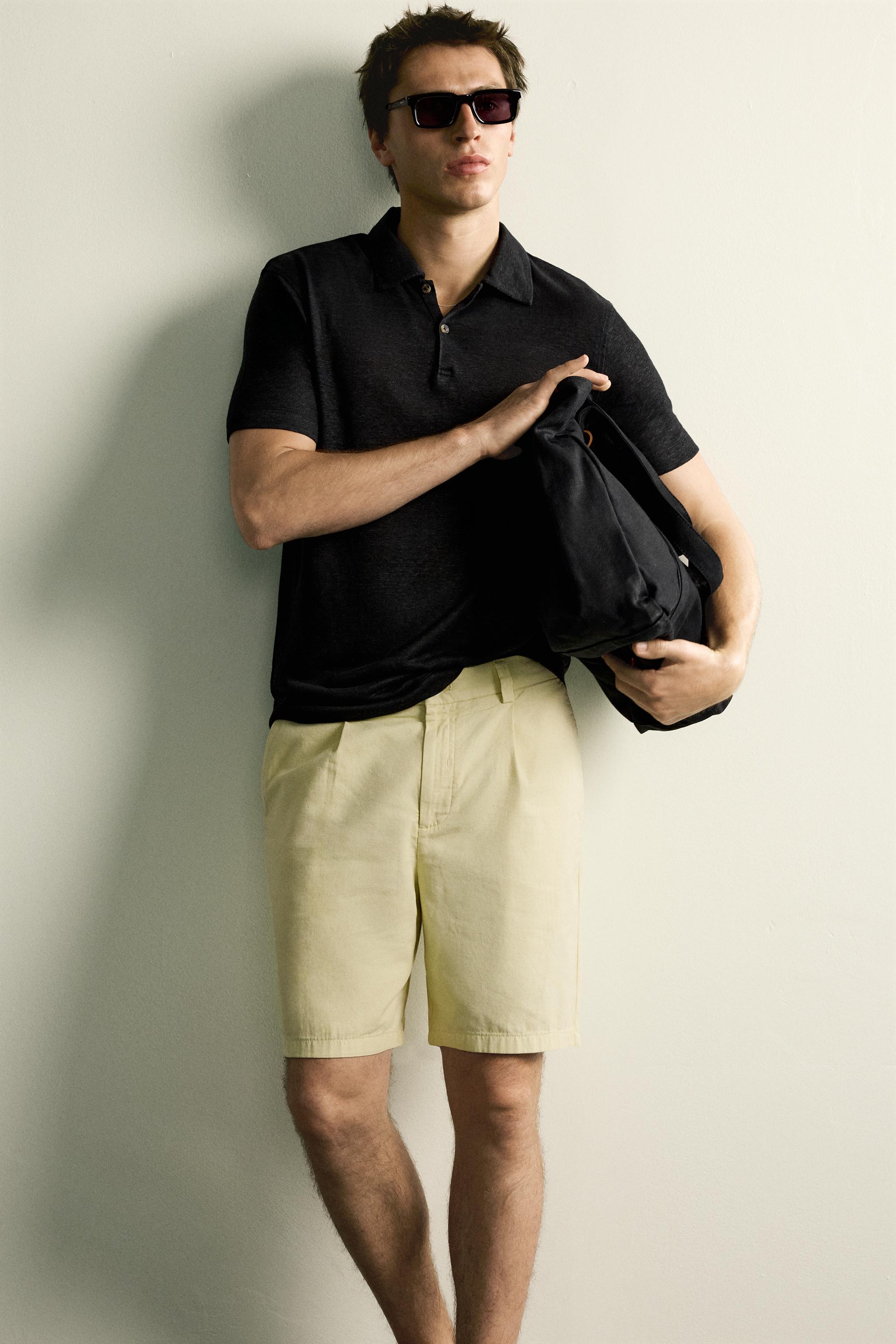 HEMP-VISCOSE REGULAR FIT POLO SHIRT